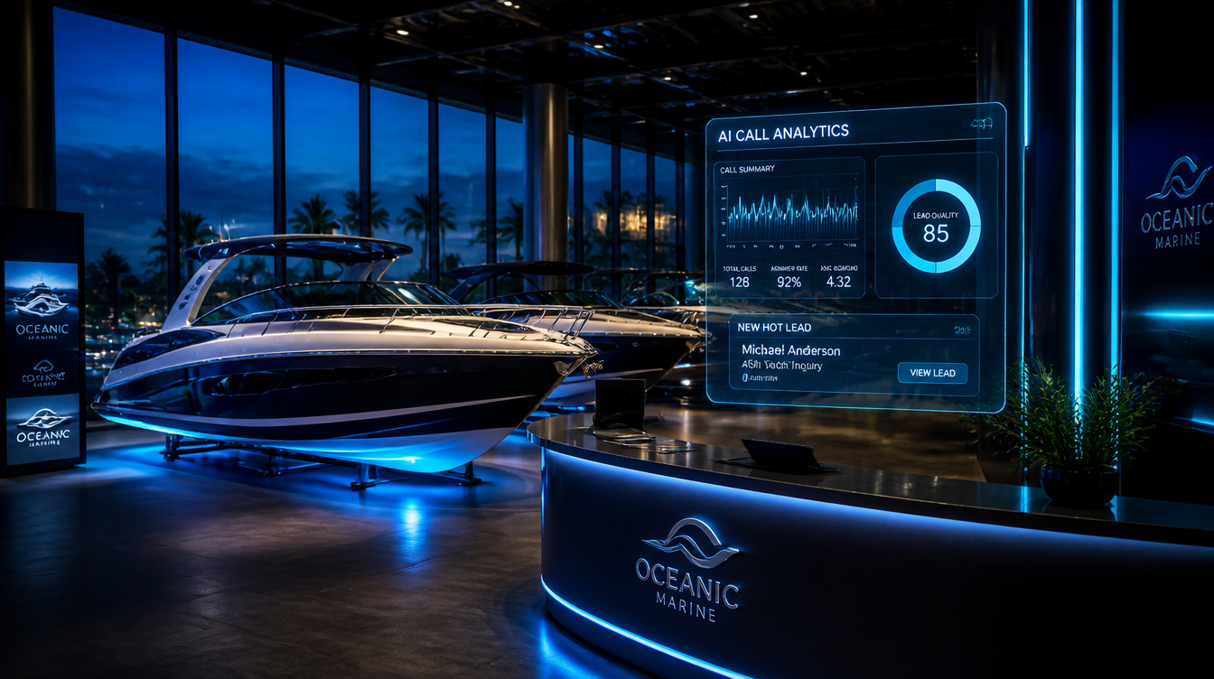 AI Receptionist for Boat Dealers: Never Miss a Lead, Answer Every Call, Sell More Boats (2026 Guide)