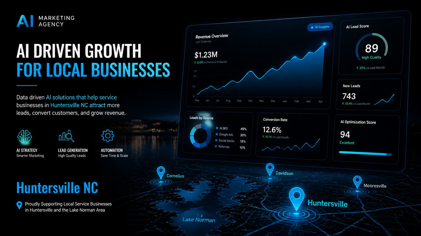 Huntersville NC AI Marketing for Service Businesses | Leadra.io (2026)