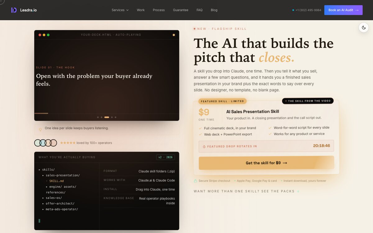 Leadra Store + Launch website